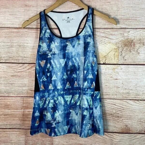 Adidas Climalite Women’s Sports Top Sleeveless Blue Pattern Small